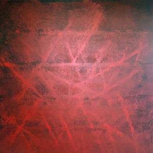 Red painted muslin for set #2