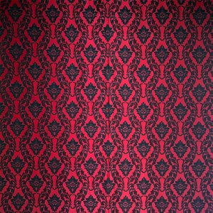 Red & Black Damask fabric for set #2