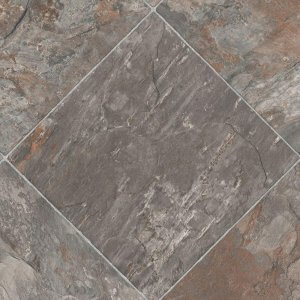 Grey stone tile floor