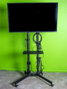 TV on cart for tethered shooting